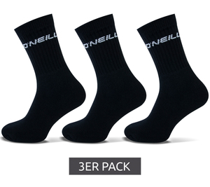 3er Pack O´NEILL Strümpfe Sport-Socken aus recycelter Baumwolle 770003 Schwarz