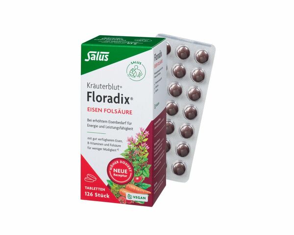 Bild 1 von Salus Kräuterblut Floradix Eisen Folsäure 126 Tabletten