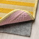 Bild 4 von KORSNING  Teppich flach gewebt, drinnen/drau, gelb/rosa/gestreift