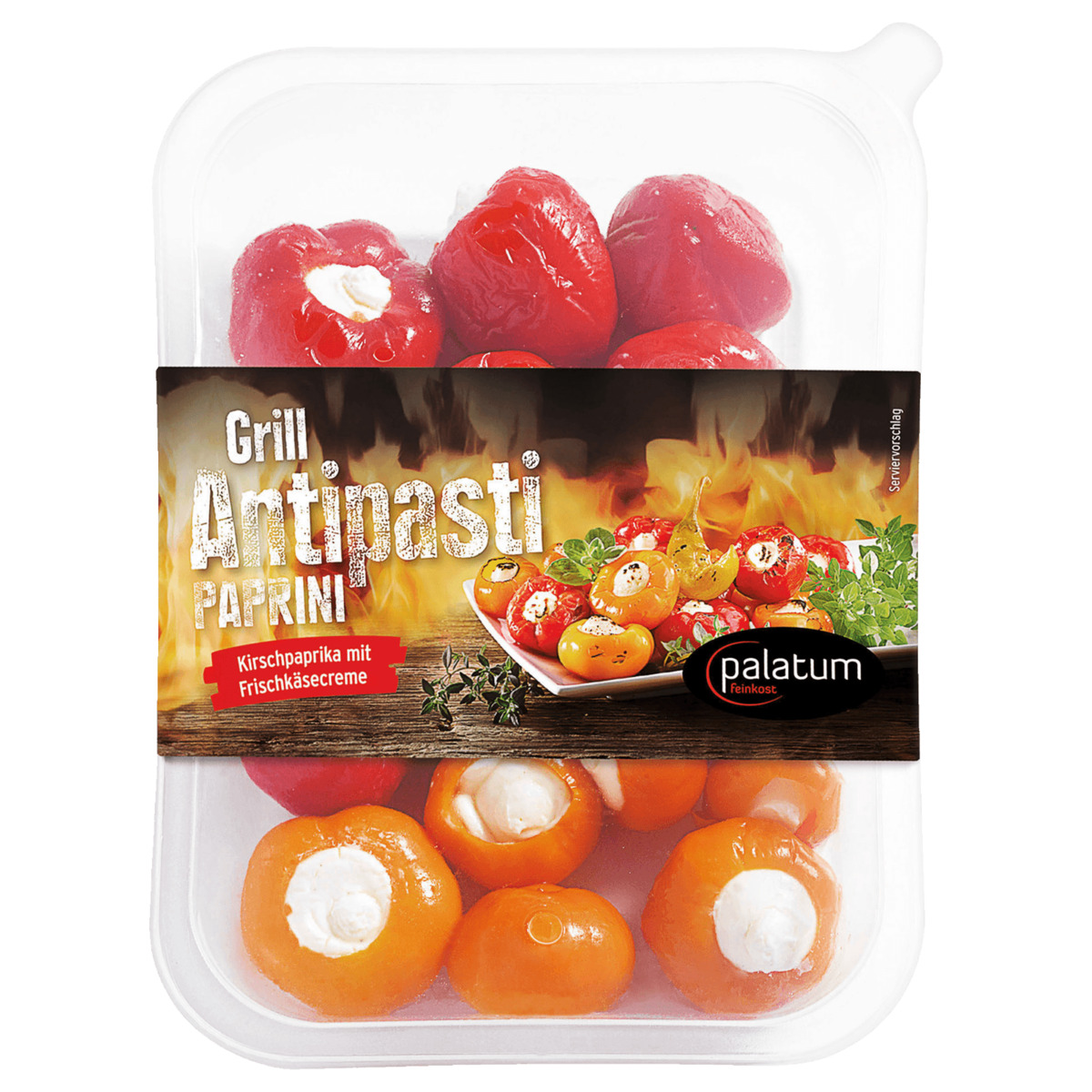 Palatum Grill Antipasti Paprini Kirschpaprika mit Frischkäsecreme 280g ...