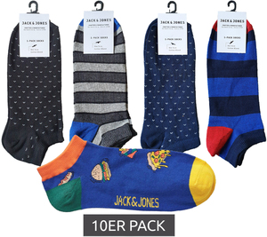 10er Pack JACK & JONES Unisex Freizeit-Socken oder Sneaker-Socken Onesize