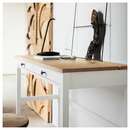 Bild 3 von HEMNES  Schreibtisch mit 2 Schubladen, weiß gebeizt/hellbraun