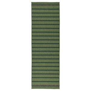 KORSNING  Teppich flach gewebt, drinnen/drau, grün lila/gestreift
