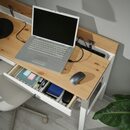 Bild 4 von HEMNES  Schreibtisch mit 2 Schubladen, weiß gebeizt/hellbraun