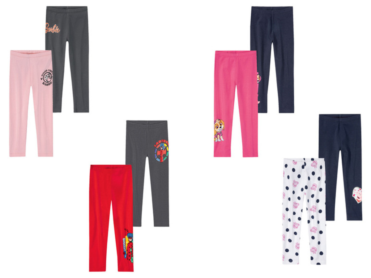 Bild 1 von Kleinkinder/Kinder Mädchen Leggings, 2 Stück, mit hohem Baumwollanteil