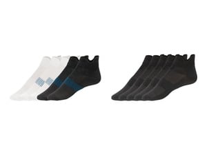 CRIVIT Herren Sportsneakersocken, 5 Paar, doppelte Fersenlasche