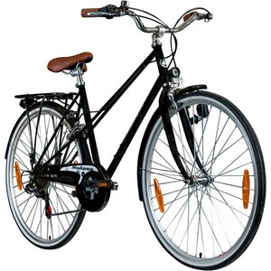 Galano Florenz Damenfahrrad 28 Zoll Stadtrad 155 - 185 cm Cityrad mit 6 Gängen retro Fahrrad Damen Cityfahrrad mit Felgenbremsen