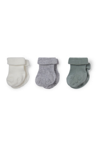 C&A Multipack 3er-Erstlings-Anti-Rutsch-Socken, Grün, Größe: 12-13