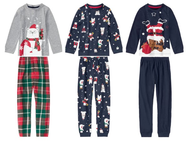 Bild 1 von lupilu® Kleinkinder Jungen Pyjama mit weihnachtlichen Motiven