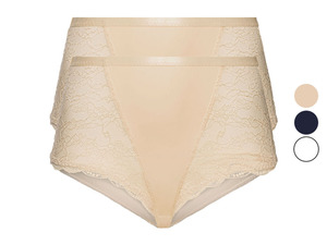 esmara® Damen Miederslip, 2 Stück, mit eleganter Spitze