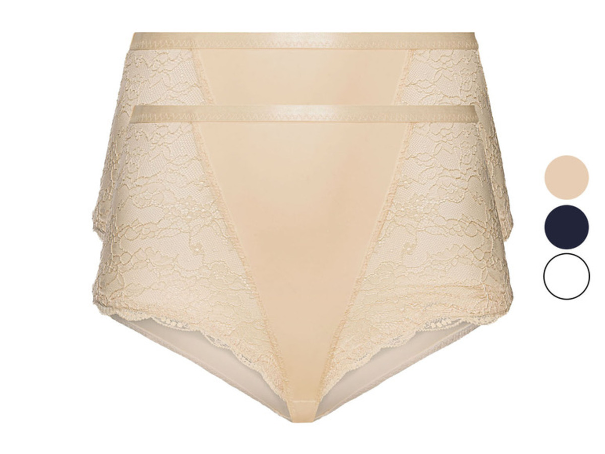 Bild 1 von esmara® Damen Miederslip, 2 Stück, mit eleganter Spitze