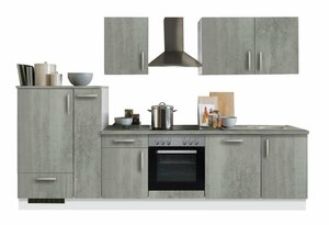 Menke Küchen Küchenblock White Premium 310, Holznachbildung
