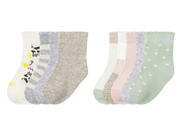 Bild 1 von lupilu® Baby Mädchen Socken, 5 Paar, mit Bio-Baumwolle