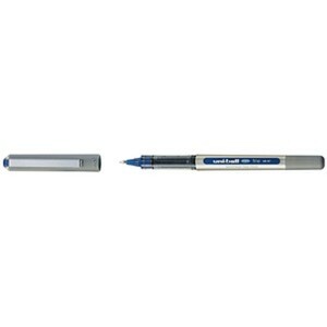 12 uni-ball eye fine UB-157 Tintenroller silber 0,4 mm, Schreibfarbe: blau