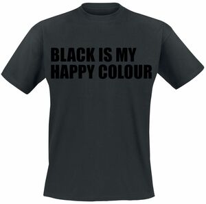 Sprüche Black Is My Happy Colour T-Shirt schwarz