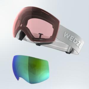 Skibrille Snowboardbrille G 900 I Allwetter Erwachsene/Kinder weiss
