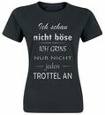 Bild 1 von Sprüche Ich schau nicht böse - Ich grins nur nicht jeden Trottel an T-Shirt schwarz