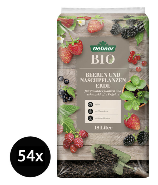 Bild 1 von Dehner Bio Beeren und Naschpflanzenerde, 54 x 18 Liter