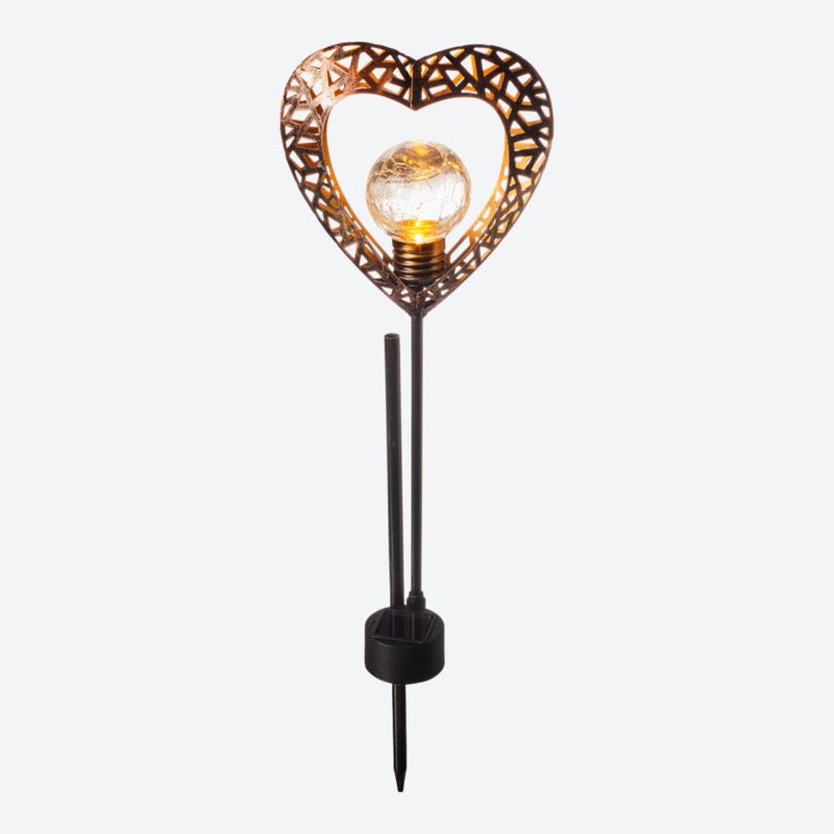 Bild 1 von Solar-Stab "Herz" aus Glas und Metall, ca. 59cm