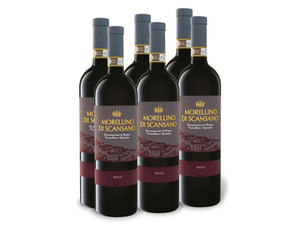 6 x 0,75-l-Flasche Weinpaket Morellino di Scansano DOCG trocken, Rotwein
