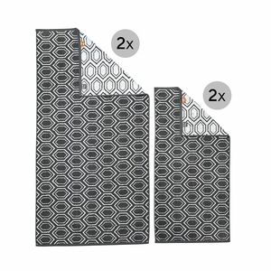 done.® 4tlg. Handtuch-Set Ethno-Muster 100% Baumwolle 50x100cm & 70x140cm