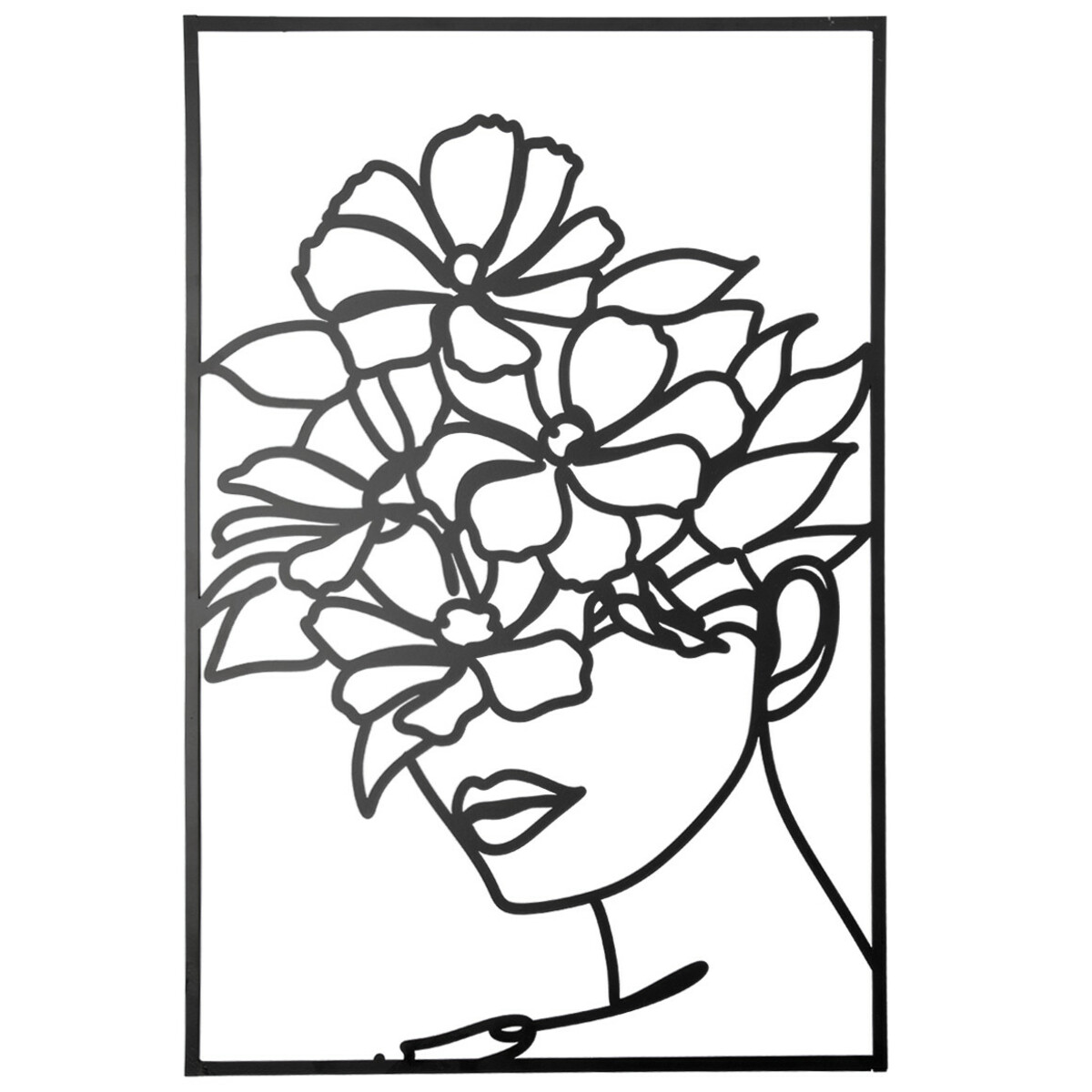 Bild 1 von Metall-Wandbild mit Gesicht