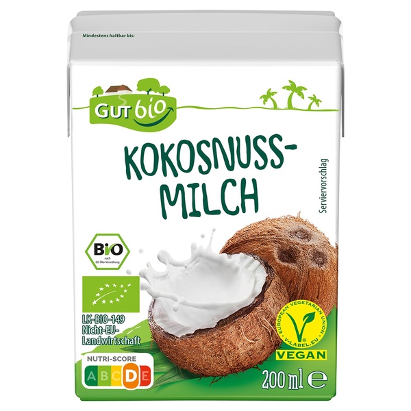 Bild 1 von GUT BIO Bio-Kokosnuss-Milch 200 ml