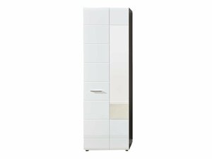 Garderobenschrank weiß hochglanz - Rauchsilber 191 cm - LINE
