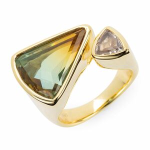 THOMAS & SOHN beh. Quarz-Doublette Ring Bergkristall Silber 925