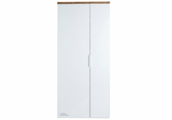 Bild 1 von Garderobenschrank weiß hochglanz - Eiche 82 cm - MUNDI