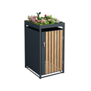 Bild 3 von HC Garten & Freizeit Mülltonnenbox für bis zu 240 Liter Tonnen mit Pflanzkasten Pflanzdach anthrazit