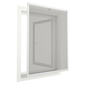 Insektenschutzgitter 130 x 150 cm mit Alurahmen für Fenster in Weiß