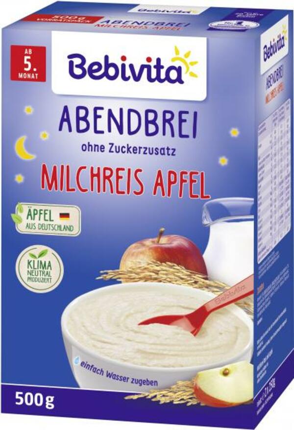 Bild 1 von Bebivita Abendbrei Milchreis Apfel