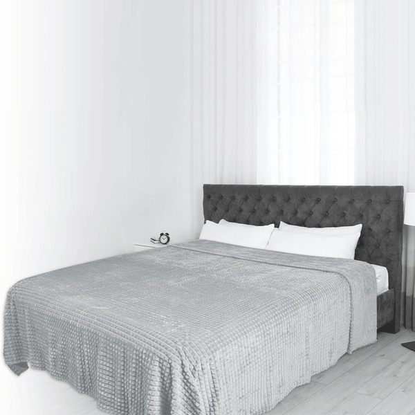 Bild 3 von Bella Casa XXL-Allzweckdecke Cashmere-Touch "Mountain" - ca. 220 x 240 cm, Oxfordgrau