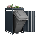 Bild 4 von HC Garten & Freizeit Mülltonnenbox für bis zu 240 Liter Tonnen mit Pflanzkasten Pflanzdach anthrazit
