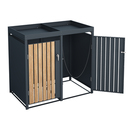 Bild 4 von HC Garten & Freizeit Mülltonnenbox für 2x 240 Liter Tonnen mit Pflanzkasten Pflanzdach anthrazit