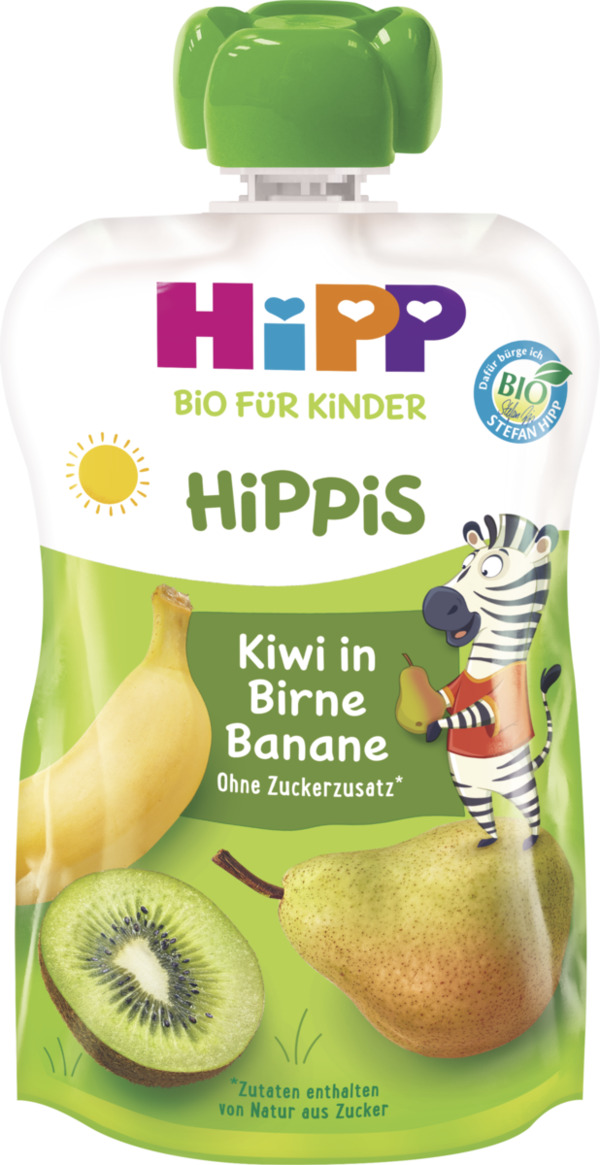 Bild 1 von HiPP Bio Hippis Kiwi in Birne-Banane (6 x 100.00g)