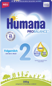 Humana Probalance Folgemilch 2, nach dem 6. Monat