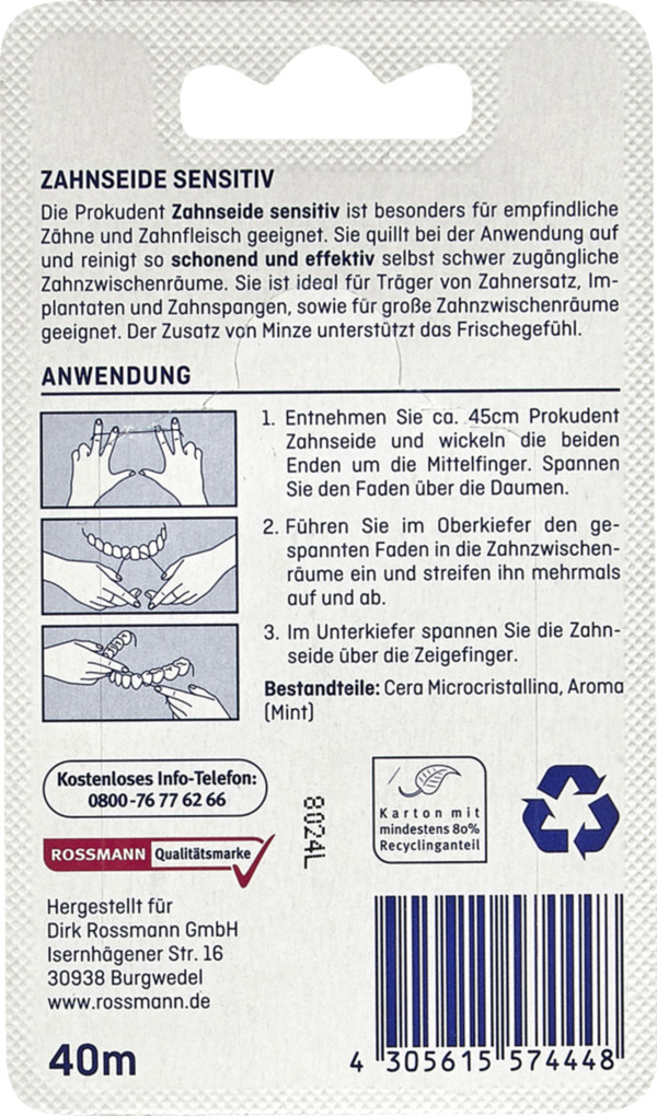 Bild 2 von Prokudent Zahnseide sensitiv