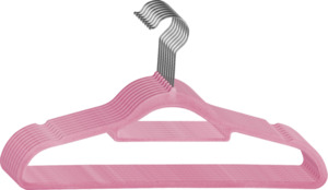 IDEENWELT 8er-Set Beflockte Kleiderbügel rosa
