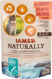 IAMS Naturally mit nordatlantischem Lachs in Sauce 0.93 EUR/100 g (24 x 85.00g)