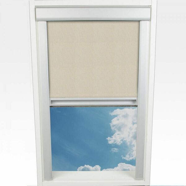 Bild 1 von Bella Casa, Dachfensterrollo Verdunklung, 54 x 38,3 cm (Höhe x Breite), beige/silber