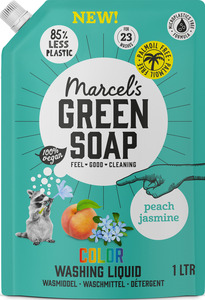 Marcel's Green Soap Colorwaschmittel Flüssig Pfirsich & Blue Jasmin Refill 23 WL
