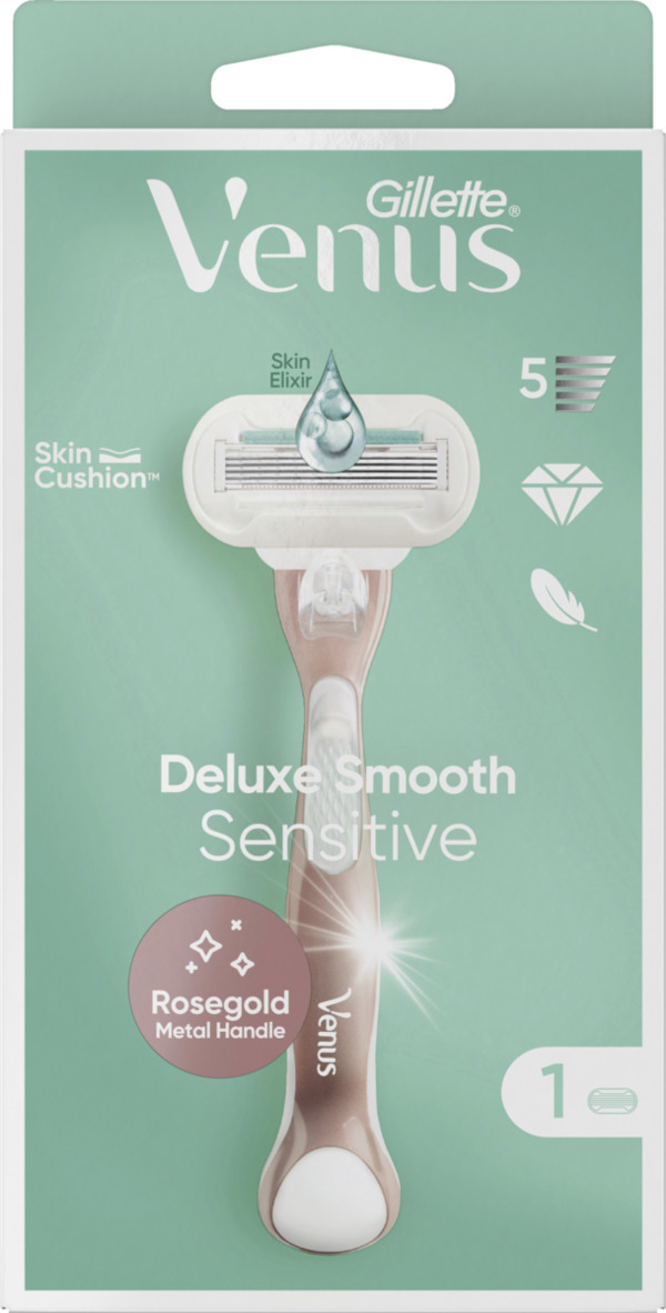 Bild 1 von Gillette Venus Deluxe Smooth Sensitive Rasierer roségold mit einer Klinge