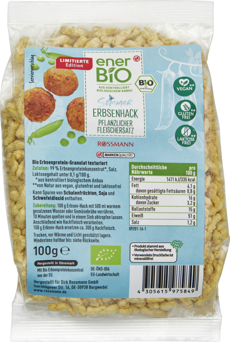 Bild 1 von enerBiO Erbsenhack