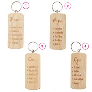 Schlüsselanhänger Holz "Familie" in verschiedenen Varianten