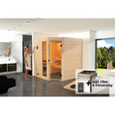 Bild 1 von Weka Massivholz-Sauna 'Valida 2 Eck' mit 7,5 kW BioS-Ofenset, Steuerung, Glastür, Fenster 187 x 170 x 203,5 cm