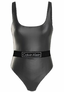 Calvin Klein Swimwear Badeanzug mit Calvin Klein Logoschriftzug vorn