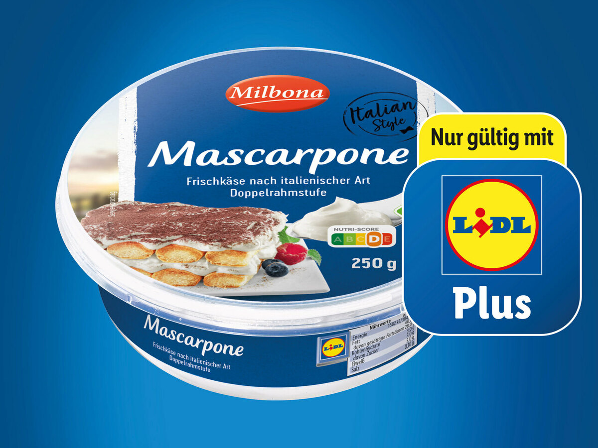 Milbona Mascarpone von Lidl ansehen!
