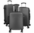 Bild 2 von MONOPOL® Hartschalen-Trolley Hartschalen-Trolley Reisekoffer M-L-XL ABS Hartschalenkoffer Anthrazit 4x Doppelrollen, drehbar um 360° mit Qualitäts-Zahlenschloss hoch Qualitativ Valis Suitcase